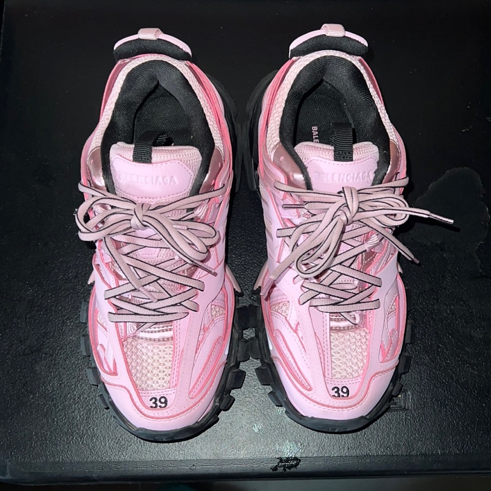 Pink & black balenciaga sneakers